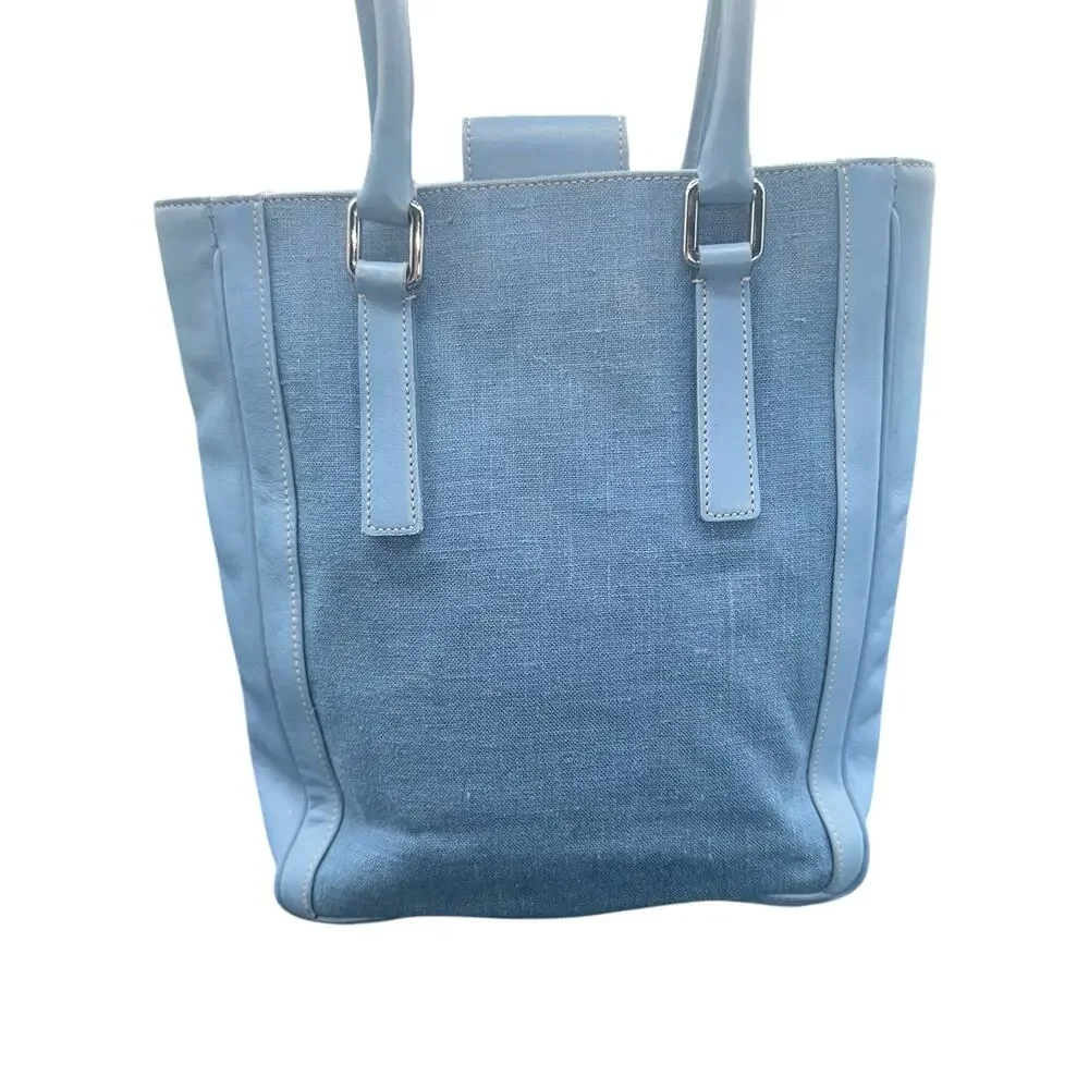 Coach Soho Light Blue Leather & Canvas Tote Bag Costa Rica No A1P-9429 vintage